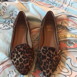 Leopard print flats